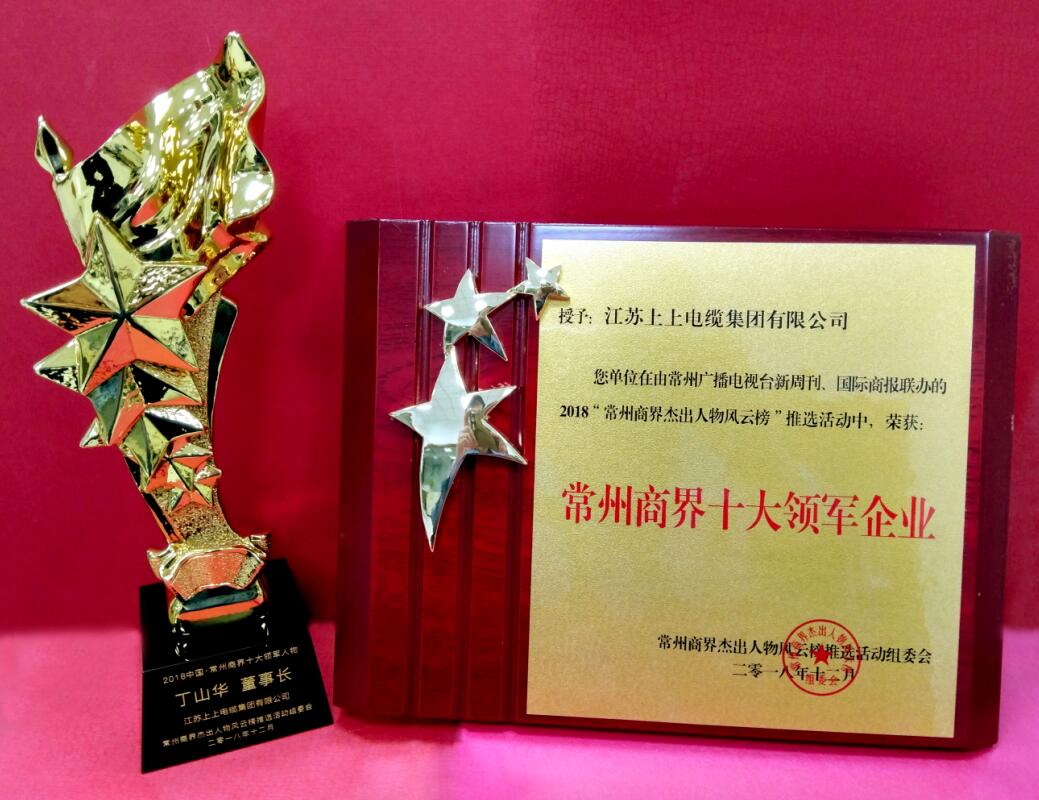 2018年12月6日，，，，，丁山华董事长荣获“常州商界十大领武士物”