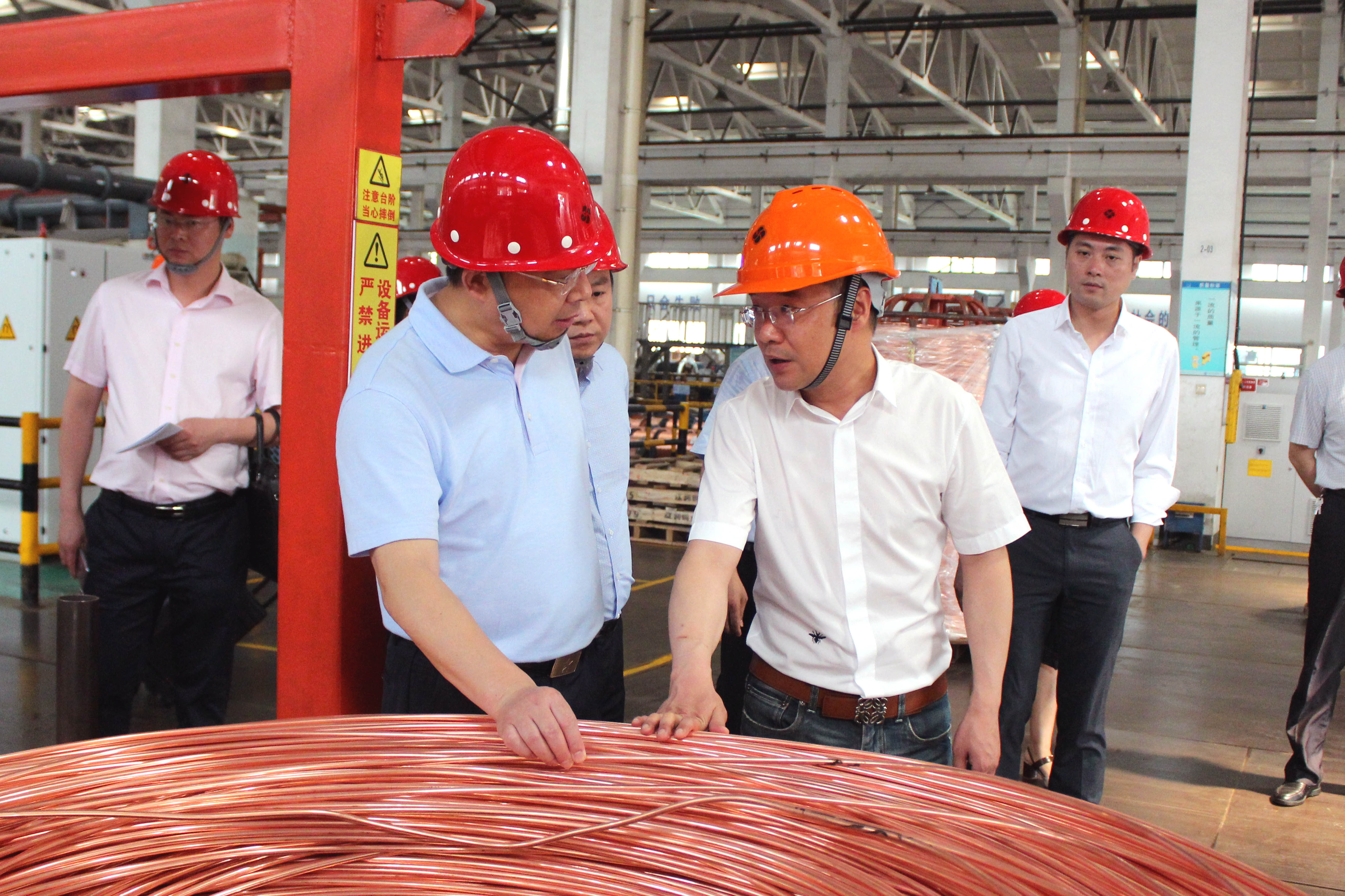 2019年6月10日，，，，，四川省广安市岳池县委书记郑鹏程率党政代表团来新宝GG电缆旅行考察