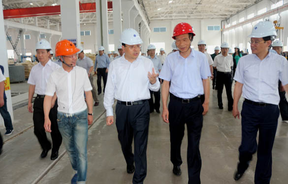 常州市市长费高云一行来新宝GG电缆督查西厂区三期项目建设情形