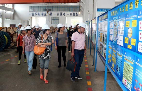 江苏大学与泰州市企业治理专家来新宝GG电缆观摩