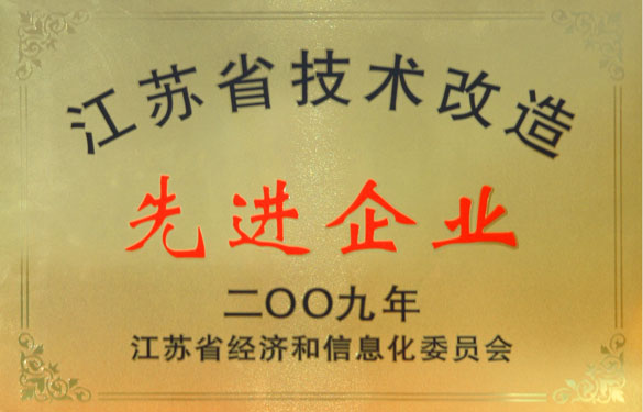 新宝GG获“2009年江苏省手艺刷新先进企业”称呼