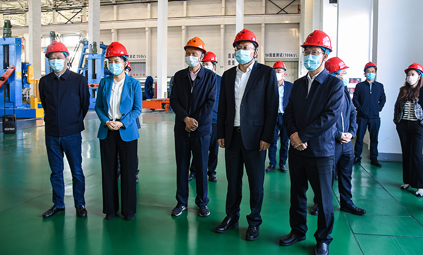 江苏省副省长胡广杰一行来新宝GG电缆调研
